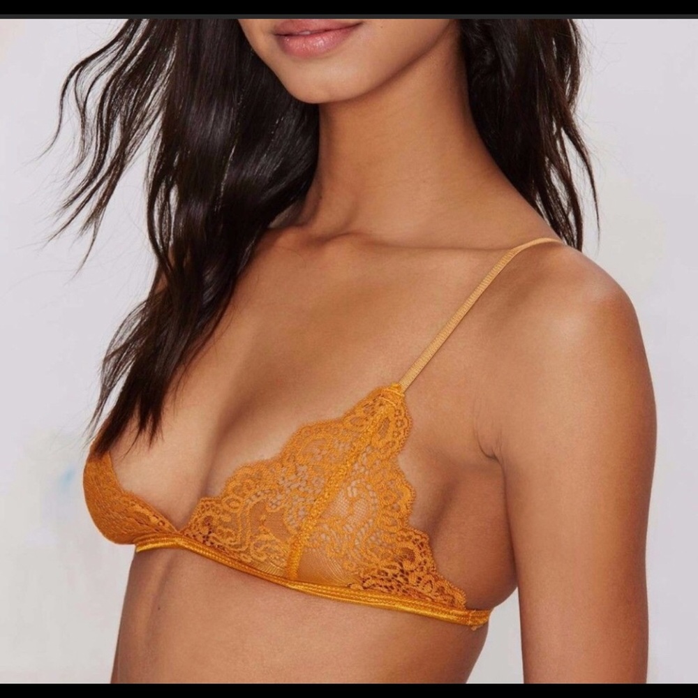 UO 🧡 lace bralette Nasty Gal NWT new Marigold bra - Picture 4 of 8